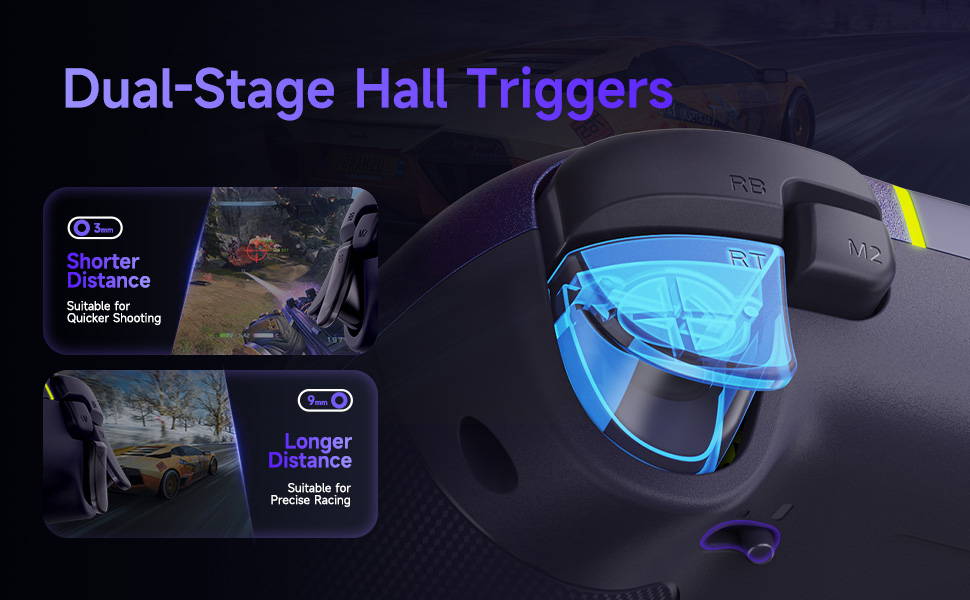 EasySMX X05Pro Gaming Controller | Quiet Buttons, Dual-Stage